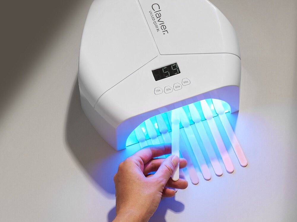Lampa UV-LED do paznokci CLAVIER Q100 BL Biały technologia DUAL UV/LED, stabilne utwardzenie, dociera do trudnodostepnych miejsc