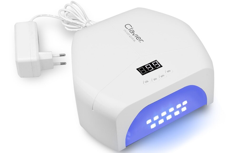 Lampa UV-LED do paznokci CLAVIER Q100 BL Biały czytelny wyświetlacz, kompaktowa konstrukcja, diody LED, oszczędność czasu, poprawa organizacji pracy