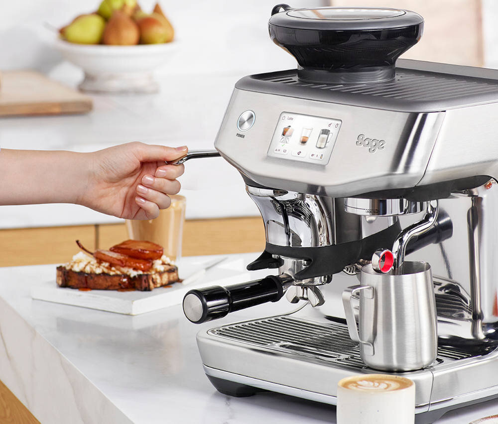 Ekspres SAGE The Barista Touch Impress SES882BSS4FEU1 Mocna i szybka ekstrakcja System ThermoJet® czas Szybki start