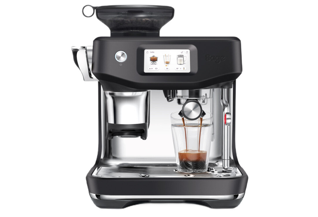 Ekspres SAGE The Barista Touch Impress SES882BTR4FEU1 wymiary moc ciśnienie pojemność kawa praca Wygodne ustawienie