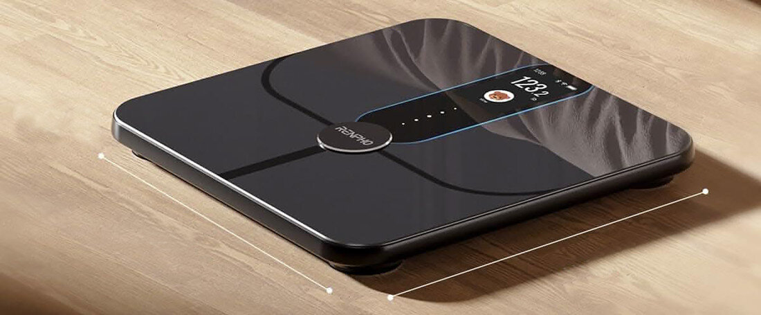 Waga łazienkowa RENPHO Elis Nova A031 Dokładność każdego pomiaru Powłoka ITO wysoka precyzja analiza skład ciała Równomierne przewodnictwo