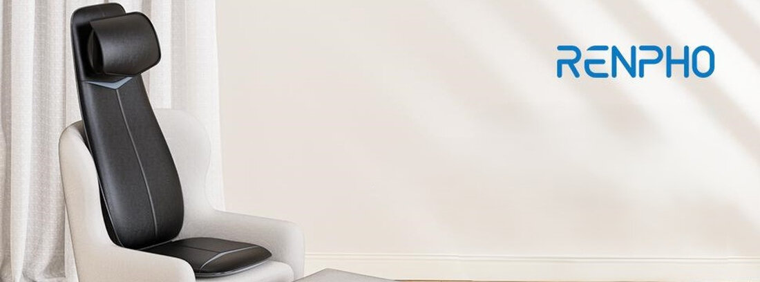 Mata masująca RENPHO Shiatsu BM076 Czarny design tło prezentacja wizualizacja Kompleksowy masaż ciała