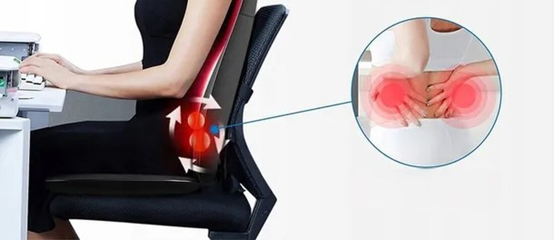 Mata masująca RENPHO Shiatsu BM076 Czarny Ergonomiczny kształt w kształcie litery S dociera aż do najniższych partii lędźwi ulga kompleks