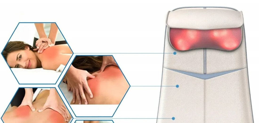 Mata masująca RENPHO Shiatsu BM076 Czarny Kojące ciepło funkcja podgrzewania potęgując uczucie odprężenia i skutecznie łagodząc dyskomfort rozluźnienie spiętych mięśni