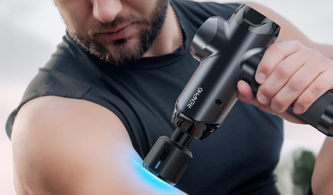 Masażer ręczny Gun RENPHO C001SH Precyzyjne trafienie w napięcia pozwalają ominąć wrażliwe miejsca komfort podczas codziennych obowiązków