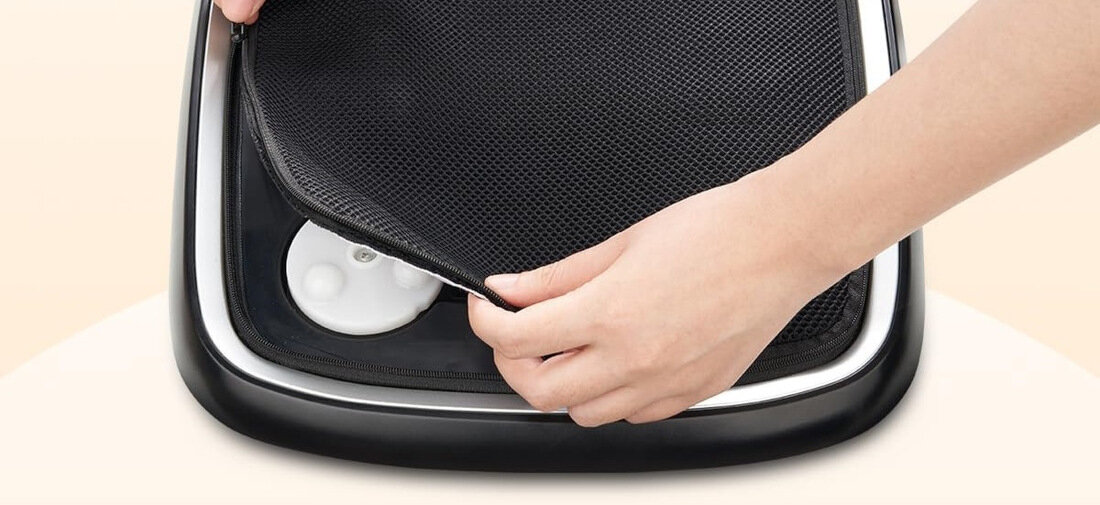 Masażer do stóp RENPHO FM062 dla Twojej wygody  z myślą o maksymalnej wygodzie trzy łatwo dostępne przyciski komfortowe ułożenie nóg 15-minutowy timer automatycznego wyłączania 