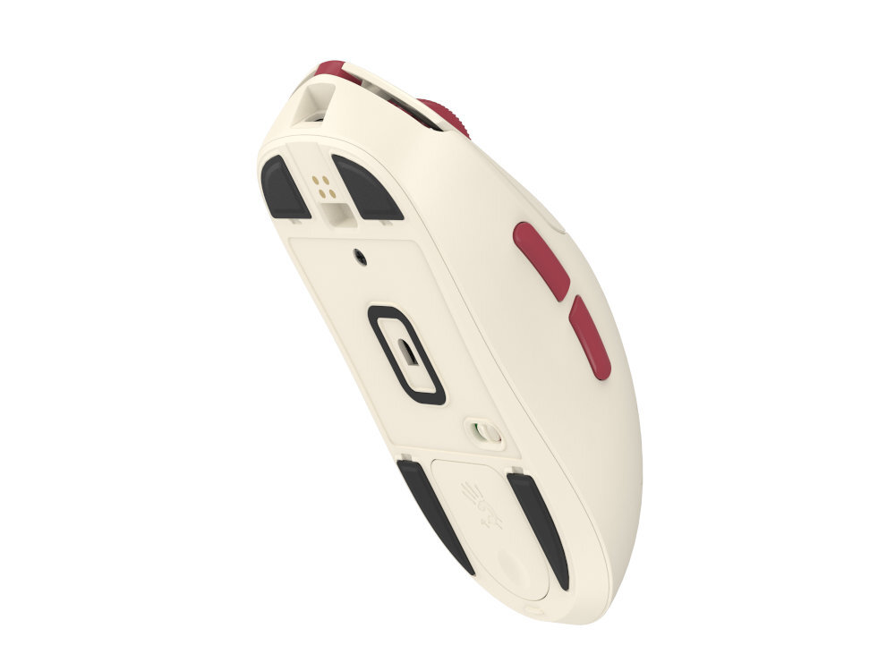 A4TECH Bloody R72 R72 Ultra Duo Renegade USB-A, jak i USB-C komputerami stacjonarnymi, laptopami, MacBookami oraz Chromebookami - mysz od spodu na białym tle