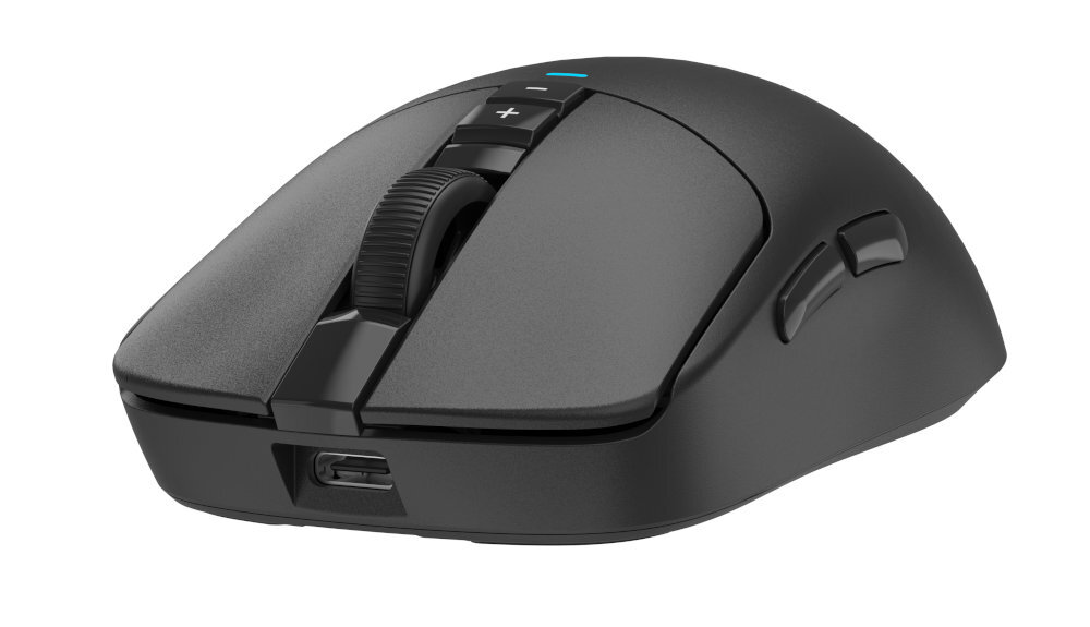 A4TECH Bloody R72 sensor PAW3395 PRO rozdzielczości 26 000 CPI, prędkości śledzenia 650 IPS i akceleracji 50G - mysz na białym tle od przodu