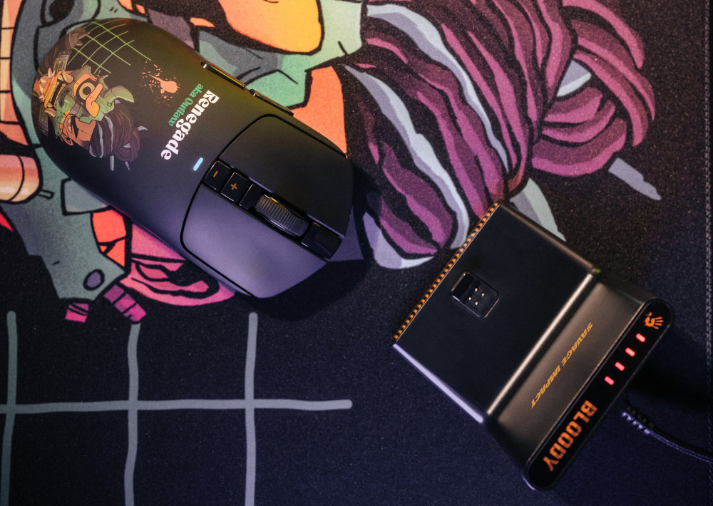 A4TECH Bloody R72 edytora M-Esport czułość DPI, przygotować makra i przypisać funkcje do przycisków. pamięci myszy - mysz i stacja dokująca na podkładce