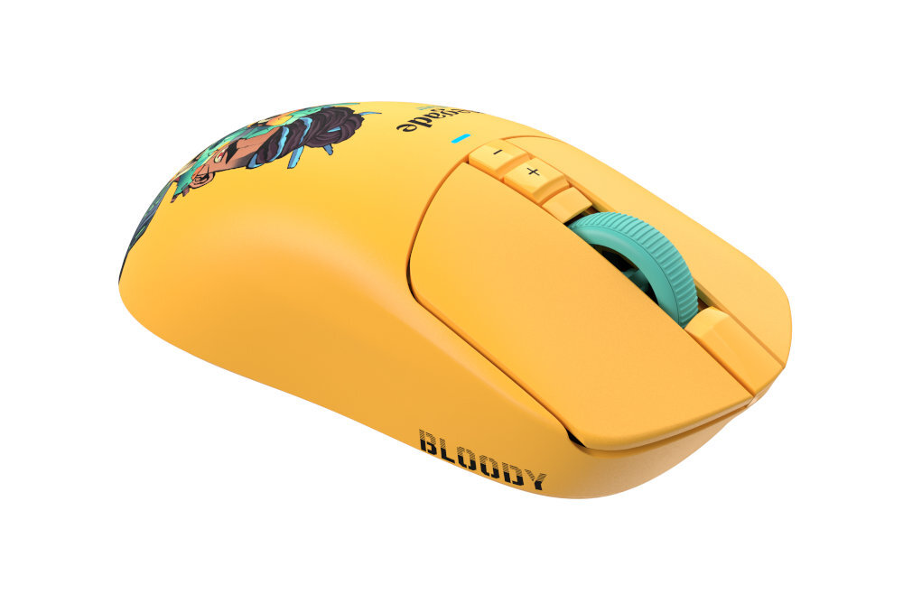 A4TECH Bloody R72 A4TECH Bloody R72 Ultra Duo Renegade graczy FPS kontroli, szybkiej reakcji i stabilnego połączenia Lekka konstrukcja, topowy sensor Alpha 20K połączenia bezprzewodowego 1 ms - mysz pod kątem na białym tle