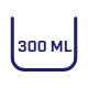 Zarys pojemnika z napisem: 300 ml.