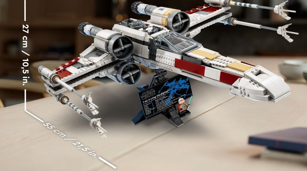 LEGO Star Wars Myśliwiec X-Wing 75355 klocki elementy zabawa łączenie figurki akcesoria figurka zestaw