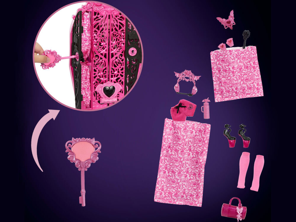 Lalka MONSTER HIGH Straszysekrety Draculaura HXH84 strój dodatki