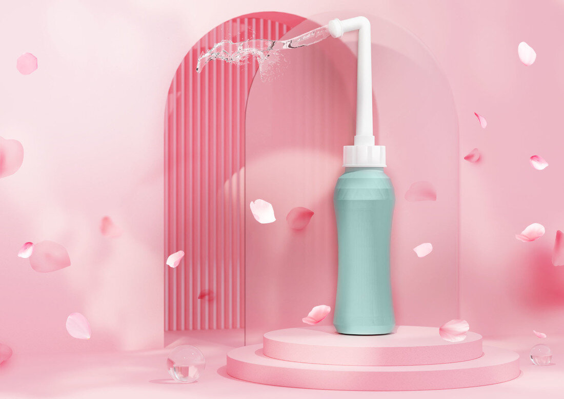 Poporodowa buteleczka do podmywania NENO Senso 500 ml wygląd design prezentacja wizualizacja Komfort i higiena po porodzie