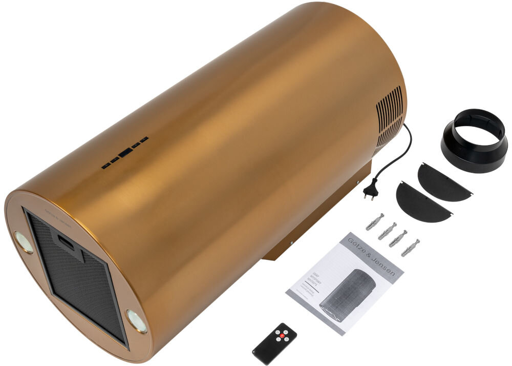 Okap GOTZE & JENSEN WH700GS Złoty zawartosc opakowania