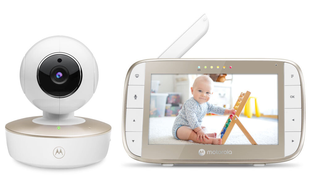 Niania elektroniczna MOTOROLA VM50G Video Baby Monitor 5.0'' Biały kamera Pan Tilt zoom cyfrowy