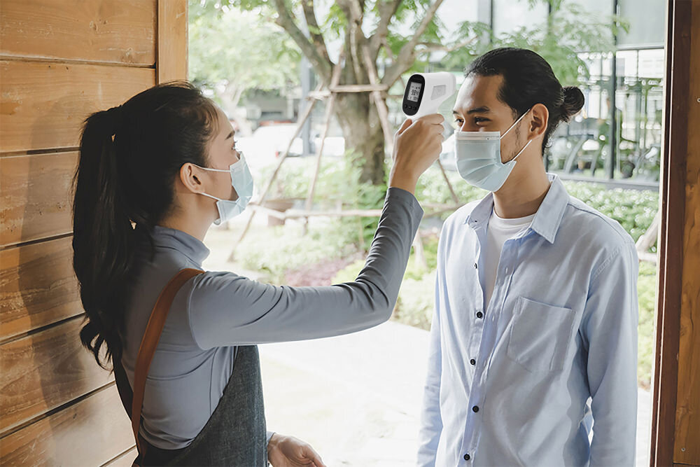 Motorola TE-93 bezdotykowy termometr czołowy higieniczny pomiar bez kontaktu