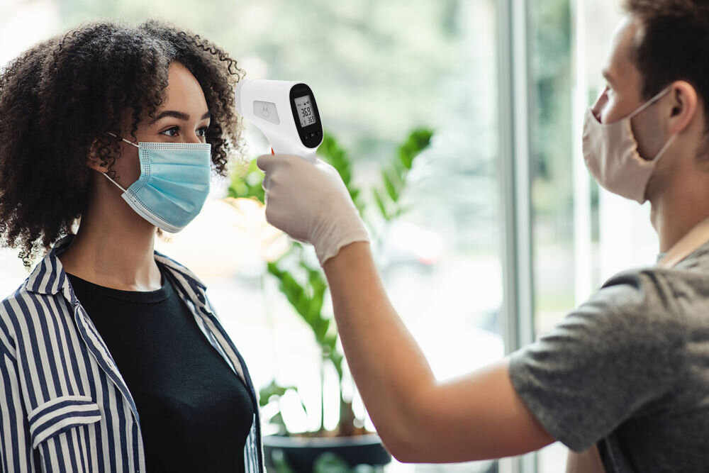 Motorola TE-93 bezdotykowy termometr czołowy dokładny pomiar temperatury