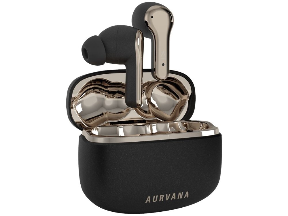 Słuchawki dokanałowe CREATIVE Aurvana Ace SXFI Bluetooth 5.3 i GameVoice Mix w Aurvana Ace SXFI, słuchawki z etui ładującym na białym tle