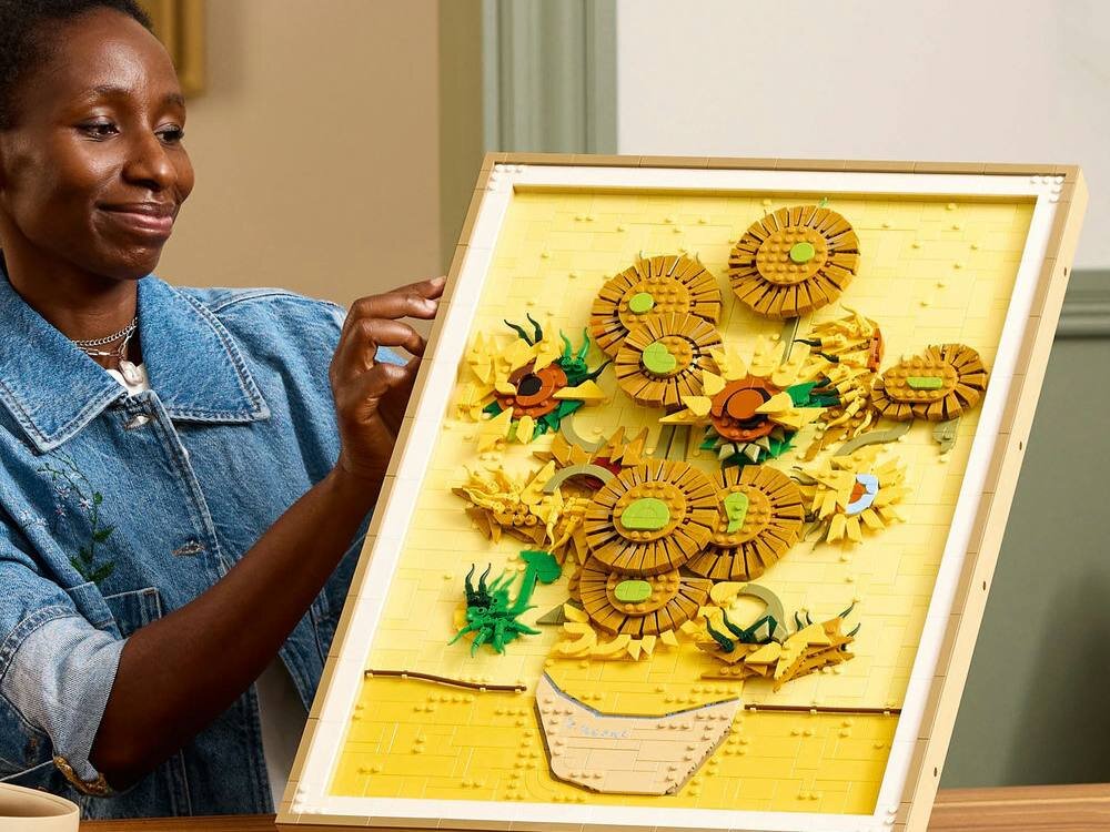 LEGO 31215 Art Słoneczniki Vincent van Gogh  stworzony we współpracy z Muzeum van Gogha w Amsterdamie elementy opis konstrukcji wiek
