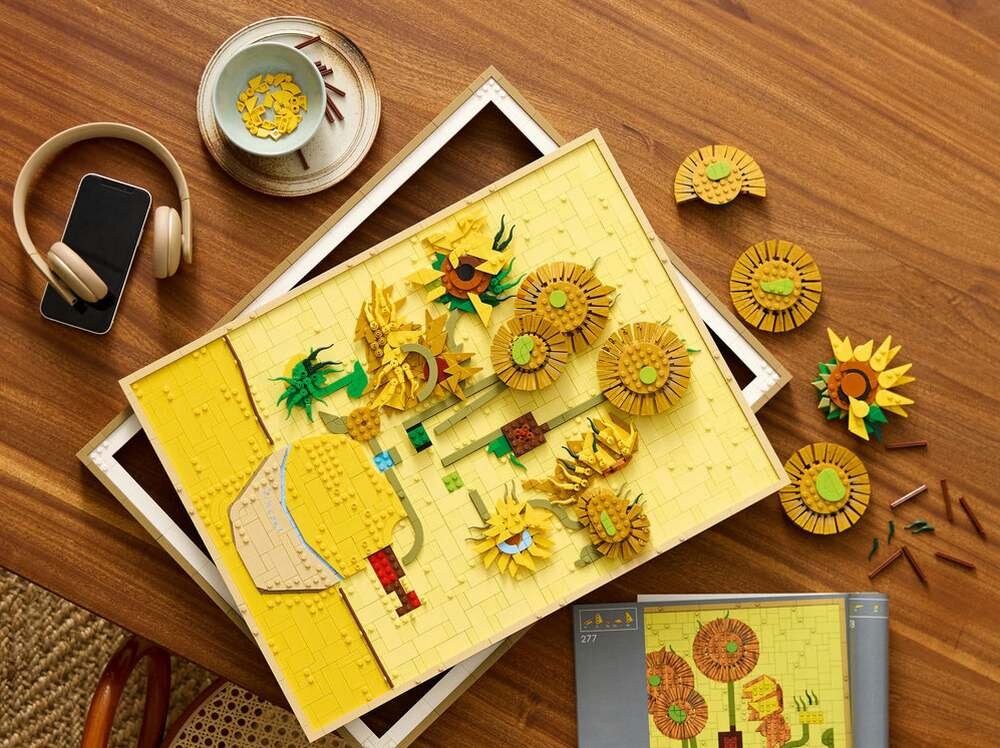 LEGO 31215 Art Słoneczniki Vincent van Gogh    relaks spędzanie czasu kreatywne myślenie koordynacja 
