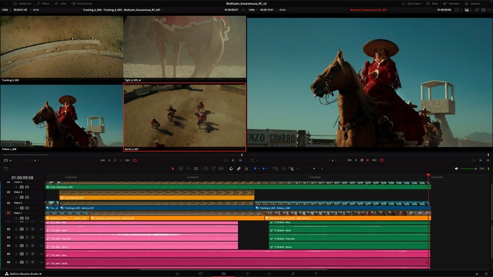 Mac Studio edytowanie filmu na ekranie
