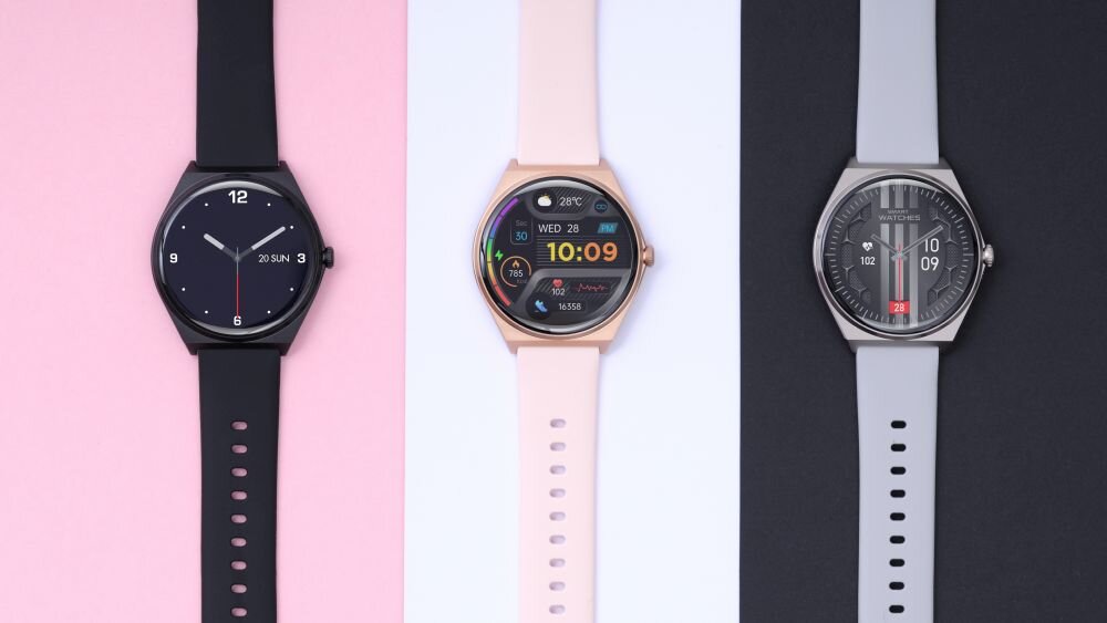 Smartwatch MAXCOM Ecowatch 5 ekran bateria czujniki zdrowie sport pasek ładowanie pojemność rozdzielczość łączność sterowanie krew puls rozmowy smartfon aplikacja