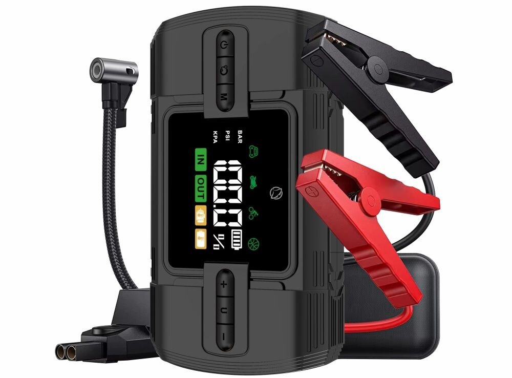 Manta MAJS001AP latarka LED 3W 270 lm tryb SOS stroboskop światło ostrzegawcze, urządzenie po skosie na białym tle