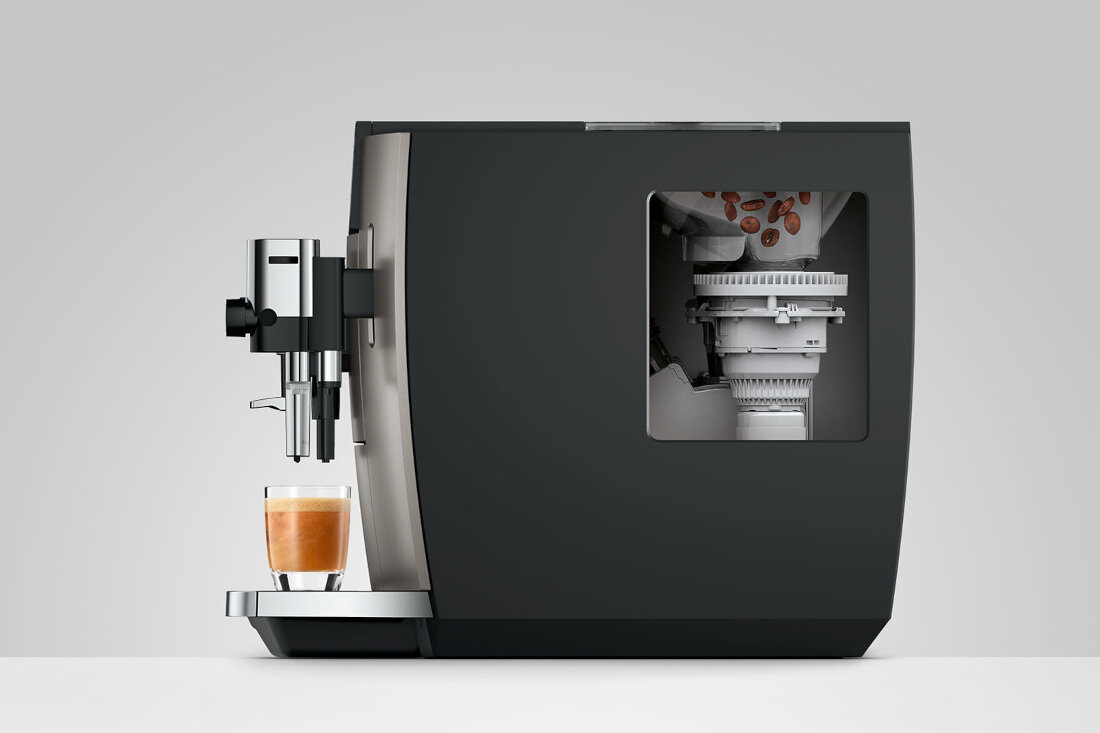 Ekspres JURA E8 Midnight Silver (ED) Aromat pod pełną kontrolą młynek P.A.G.2 mielenie świeżość i intensywność jakość rozwiązanie