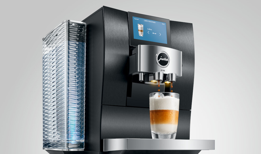 Ekspres JURA Z10 Czarny (EB) mleczne specjały Milk Assistant przypomina o czyszczeniu i informuje konserwacja