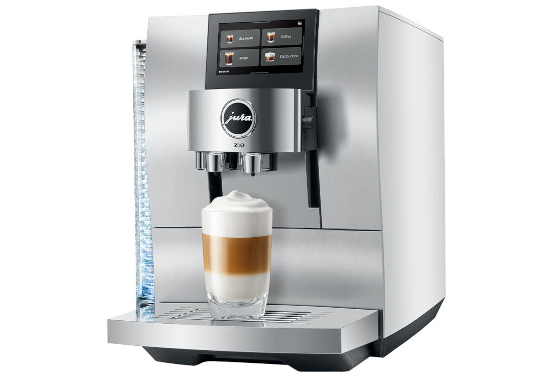 Ekspres JURA Z10 Srebrny (EB) 51 sposobów na kawę  od klasycznego espresso po modne latte z delikatną pianką mocaccino z czekoladową pianką funkcja Sweet Foam