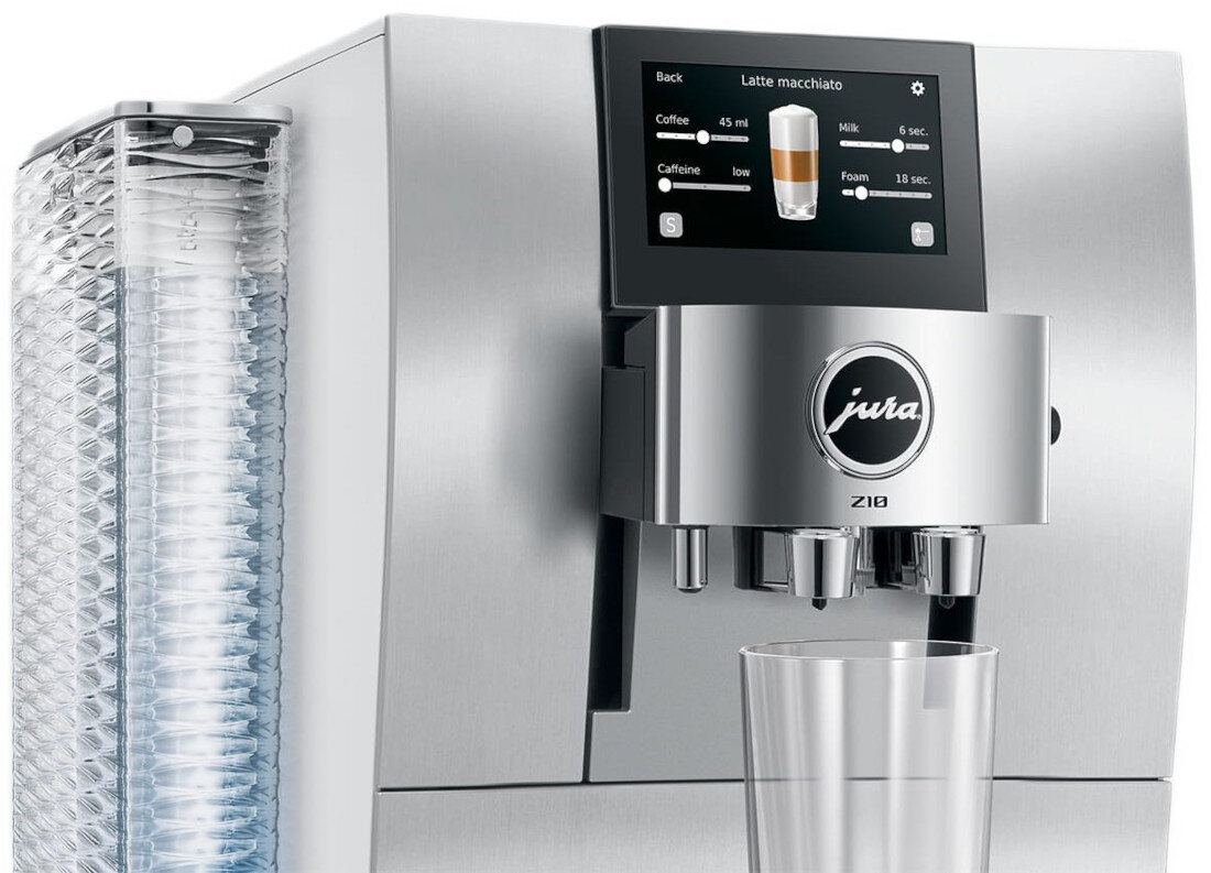 Ekspres JURA Z10 Srebrny (EB) rozwiązania dla wygody Regulator poziomu kofeiny wybór spośród trzech stopni mocy potrzeby komfort wygoda dostosowanie