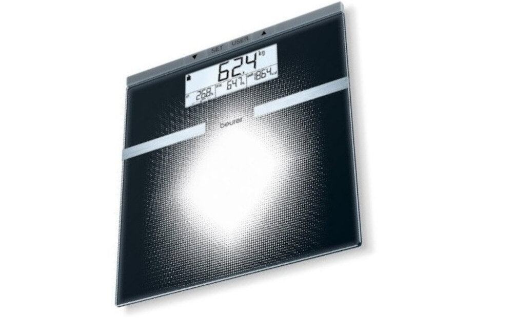 Waga BEURER BG 21 wyrazny wyswietlacz LCD wonoczesny wyglad design kolorystyka