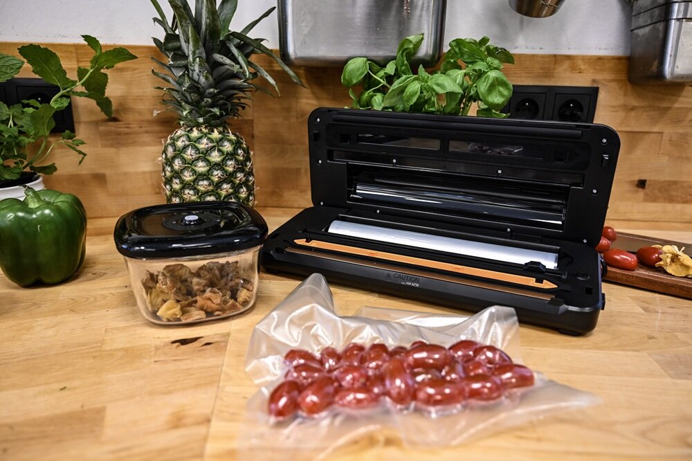 Zgrzewarka próżniowa KOHERSEN Matt Comfort efektywne wykorzystanie produktów spozywczych, zachowanie porządku w lodówce, porcjowanie zakupów, pakowanie dań na wynos