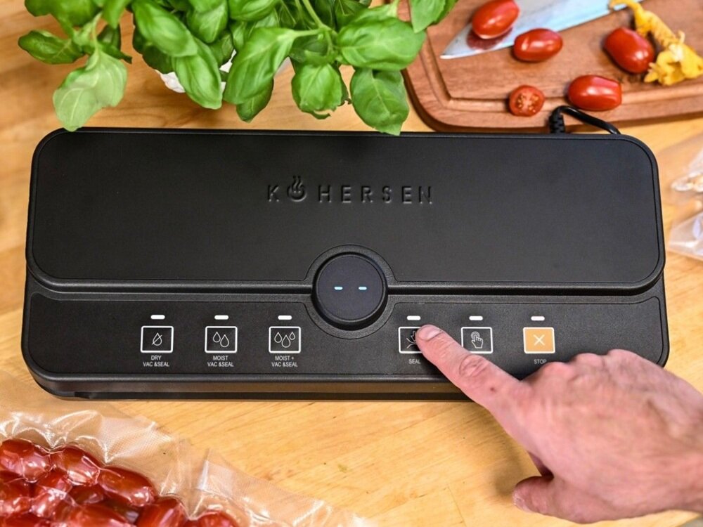 Zgrzewarka próżniowa KOHERSEN Matt Comfort wbudowany panel dotykowy, wyświetlacz LED, wbudowany licznik czasu