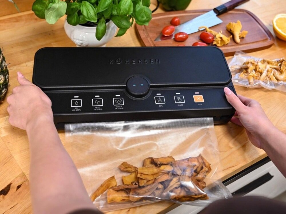 Zgrzewarka próżniowa KOHERSEN Matt Comfort wbudowana gilotyna, schowek na folię, utrzymanie porządku, wygodna praca