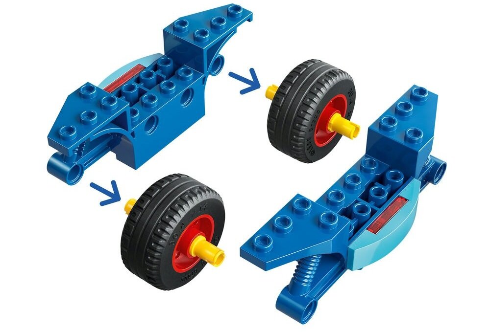 LEGO 11206 Marvel Spidey na motocyklu kontra Rhino  Minifigurki klocek startowy LEGO 61-elementowym zestawie ma 7 cm wysokości, 12 cm długości i 7 cm szerokości 