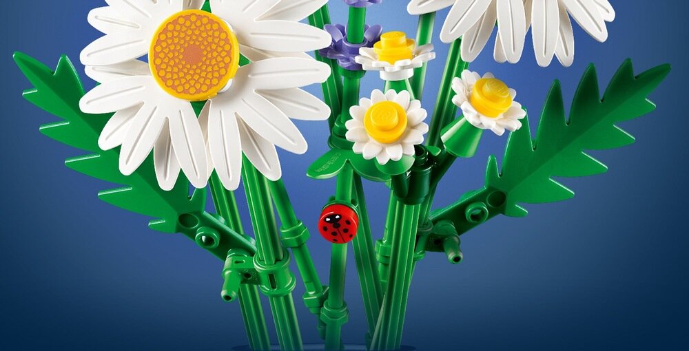 LEGO 11508 ICONS Stokrotki bardzo realistyczne kwiaty i uroczą biedronkę  