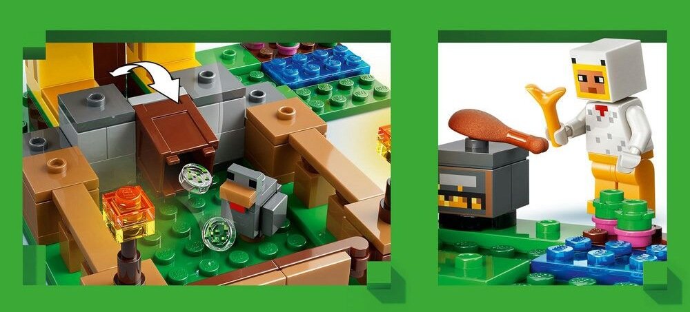 LEGO 21585 Minecraft Farma Kurczaków akcesoria 