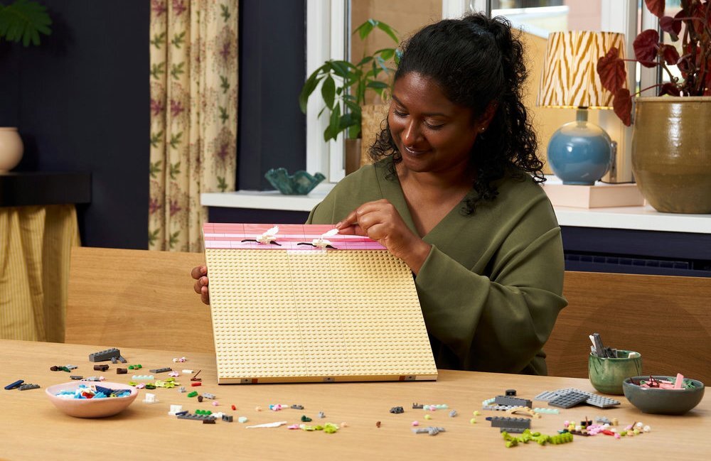 LEGO 31218 Art Japoński krajobraz z kwitnącą wiśnią  relaks spędzanie czasu kreatywne myślenie koordynacja 
 