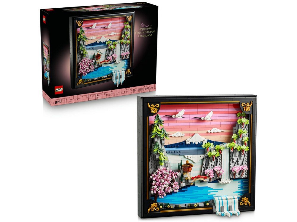 LEGO 31218 Art Japoński krajobraz z kwitnącą wiśnią Zestaw  