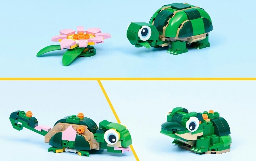 LEGO 31377 Creator Żółw i kwiat lilii wodnej  elementy opis konstrukcji wiek
 