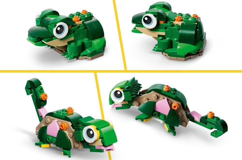 LEGO 31377 Creator Żółw i kwiat lilii wodnej 4 cm wysokości, 10 cm długości i 6 cm szerokości  