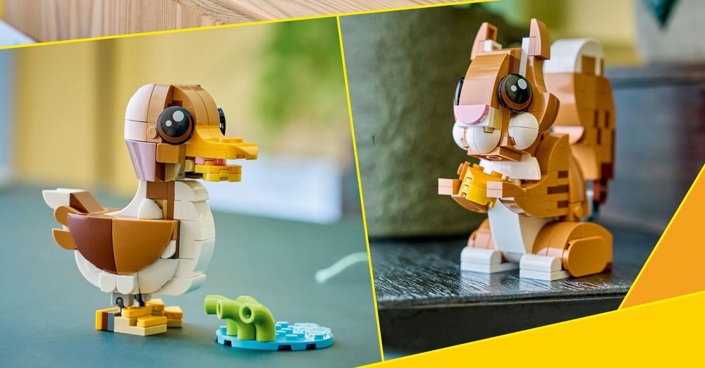 LEGO 31382 Creator Urocze zwierzątka: psotny szczeniaczek kaczka wiewiórka pies 