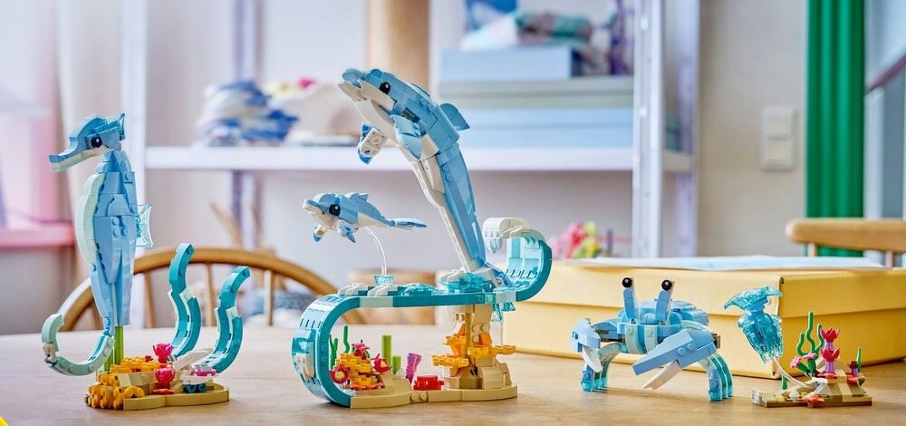 LEGO 31385 Creator Zwierzęta morskie: piękny delfin   kv lifestyle początek opisu sekcja nagłówkowa