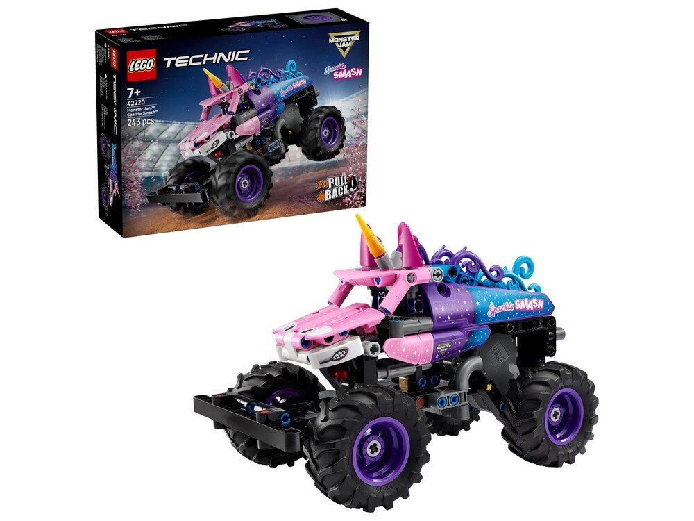 LEGO 42220 Technic Monster Jam Sparkle Smash z napędem typu pull-back Zestaw  