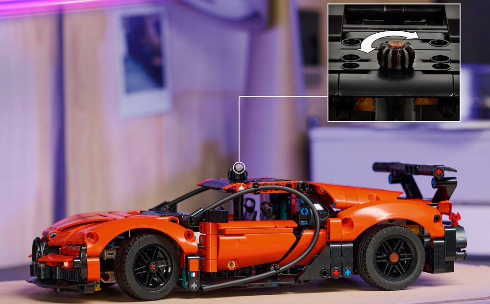 LEGO 42222 Technic hipersamochód Bugatti Chiron Pur Sport ASPHALT LEGENDS silnik W16 