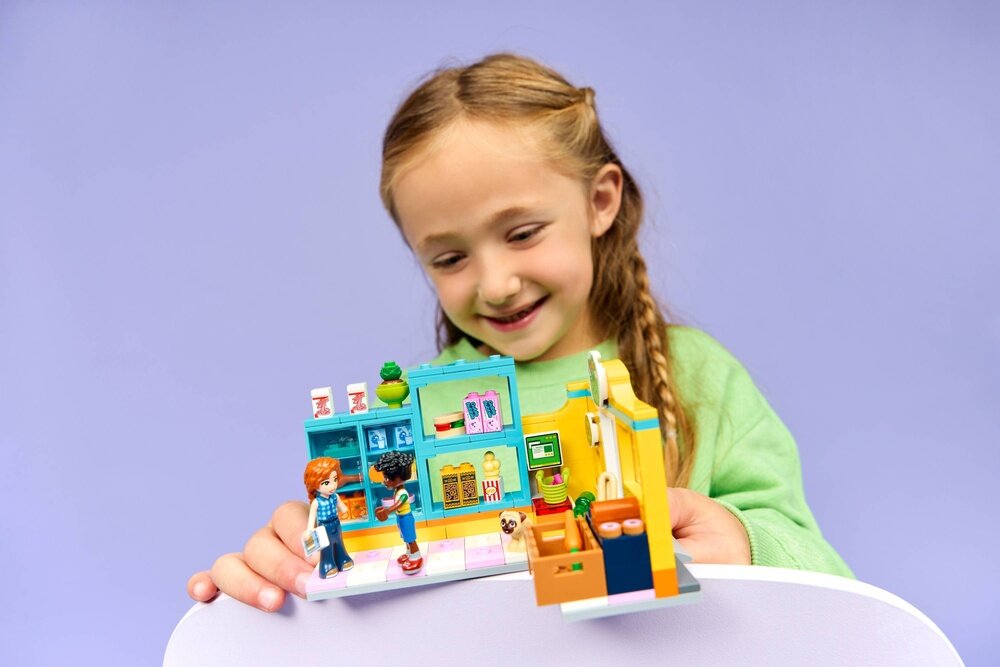LEGO 42680 Friends Sklep spożywczy w mieście Heartlake  elementy opis konstrukcji wiek
  