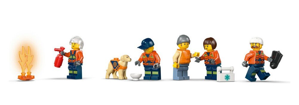 LEGO 60504 City Łódź ratunkowa i helikopter straży przybrzeżnej  helikopter ratowniczy i dwa pływające pontony 18 cm wysokości, 42 cm długości i 16 cm szerokości pięć minifigurek 