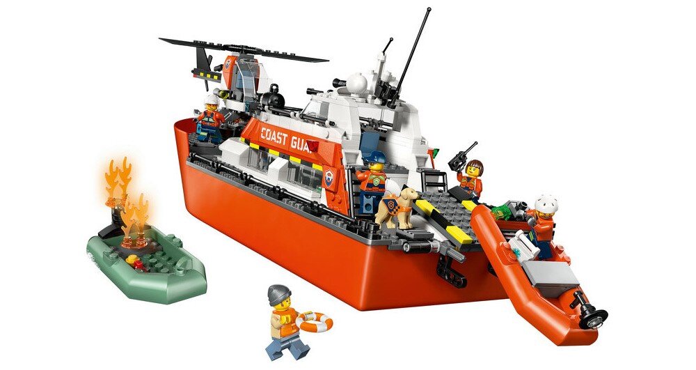 LEGO 60504 City Łódź ratunkowa i helikopter straży przybrzeżnej  prezent seria kolekcja
 
